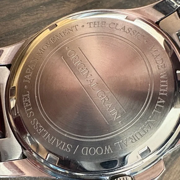 Original Grain Men's Silver and Brown Watch Rosewood Classic - Picture 3 of 4